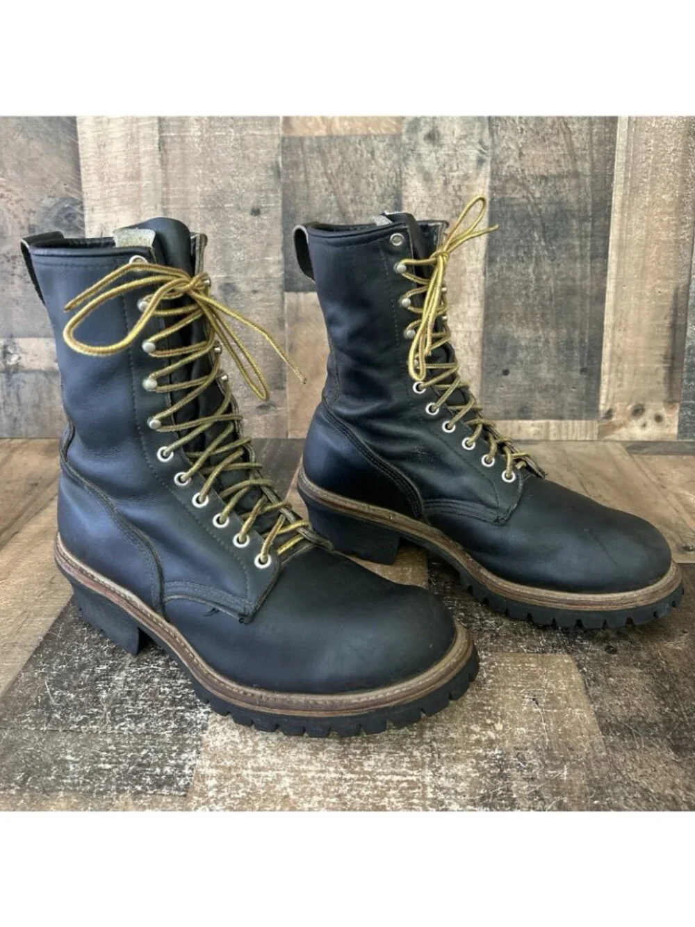 Red Wing 699 Soft Toe Firefighter Logger Work Boots Mens 10.5 E